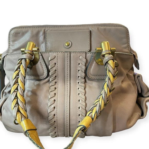 CHLOE Taupe Calfskin Heloise Bag - Picture 1 of 14